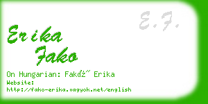 erika fako business card